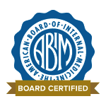 The American Board of Internal Medicine Logo linking to Dr. Lomibao's Board Certification